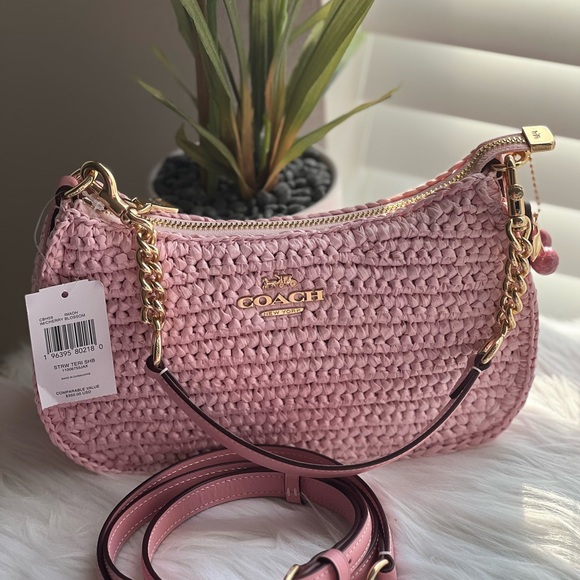 Coach Teri shoulder bag in strawberry with cherry charm - Picture 1 of 9